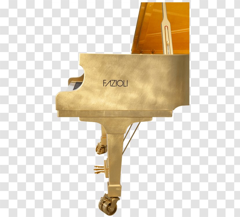 Fazioli Gold Leaf Grand Piano - Silhouette - Golden Leaves Transparent PNG