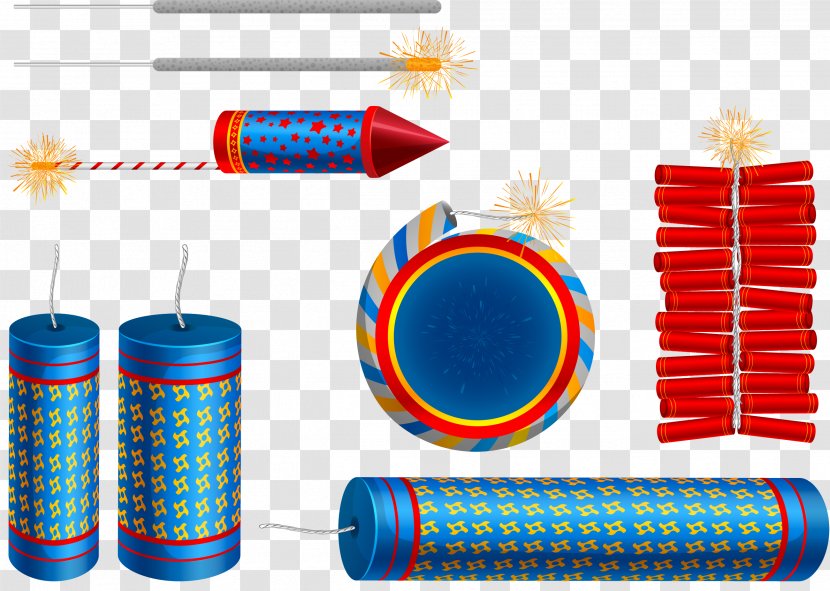 Firecracker Fireworks Download - Chinese New Year - Vector Transparent PNG