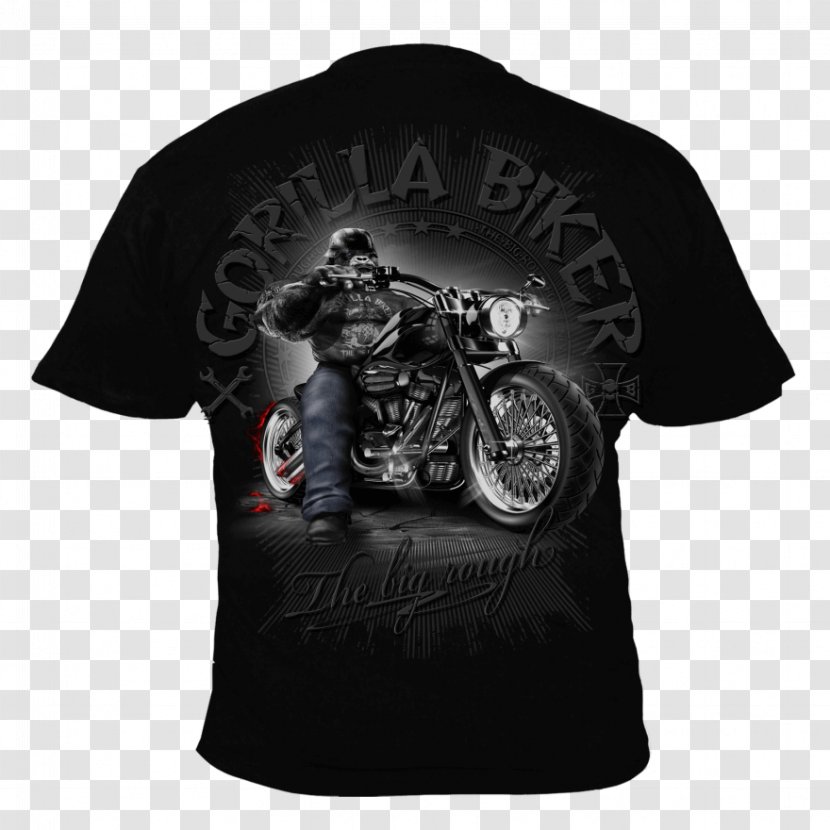 T-shirt Gorilla Motorcycle Helmets Biker - Brand Transparent PNG