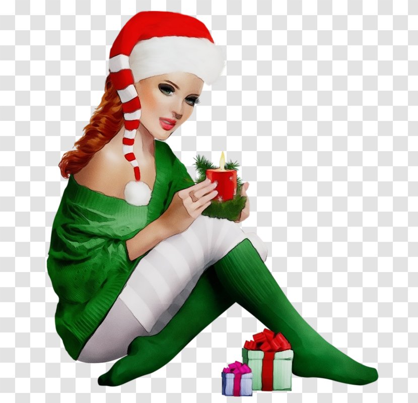 Christmas Elf - Holly Santa Claus Transparent PNG