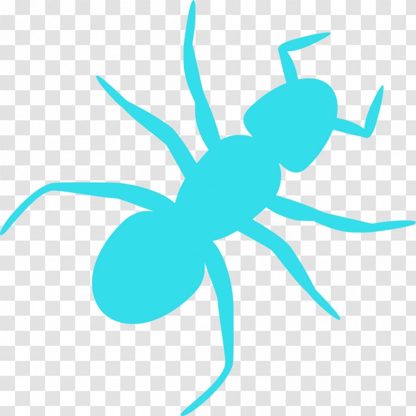 Ant Cartoon - Turquoise - Parasite Transparent PNG