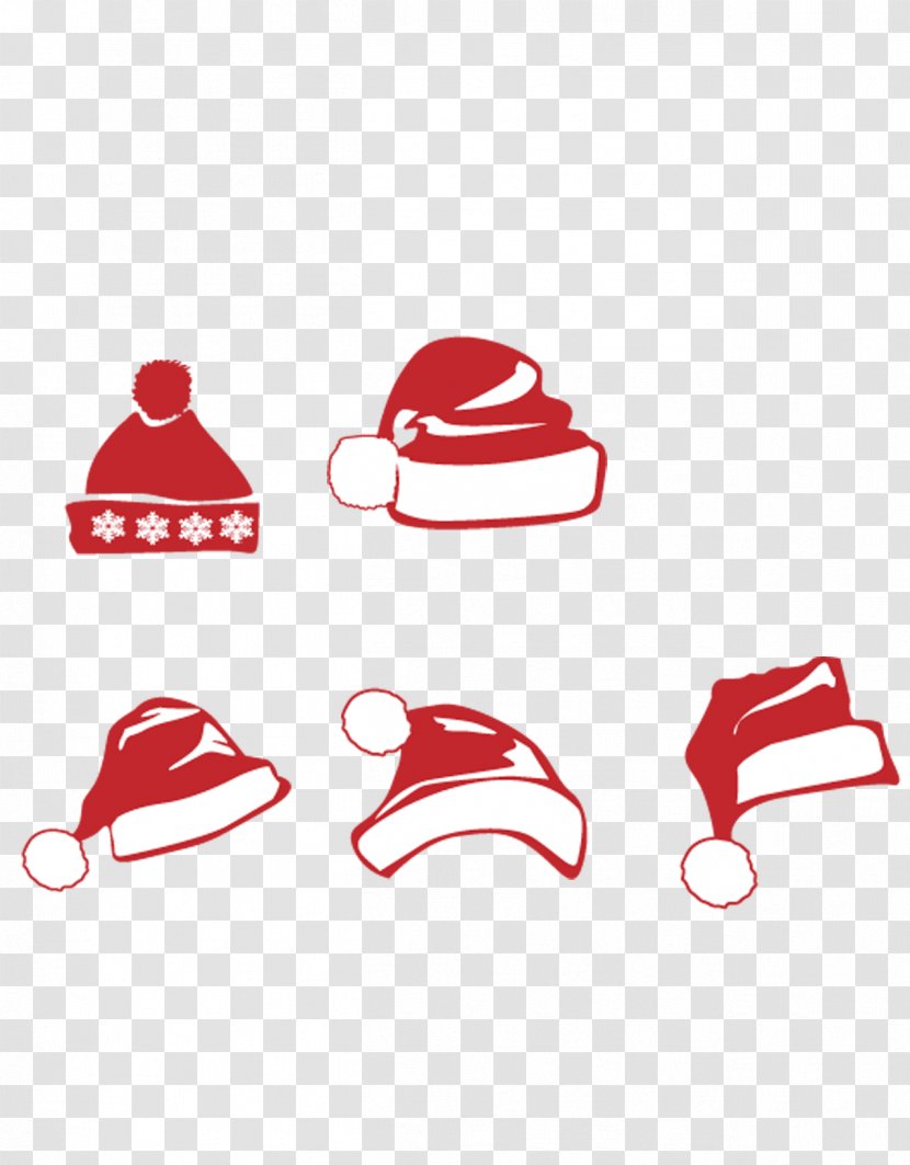 Christmas Silhouette Cartoon - Hand-painted Hat Transparent PNG
