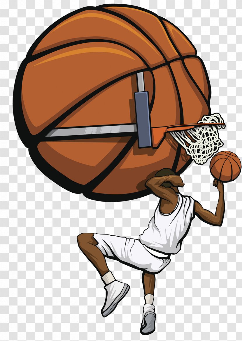 Basketball Slam Dunk Clip Art - Sports Equipment - Comics Transparent PNG