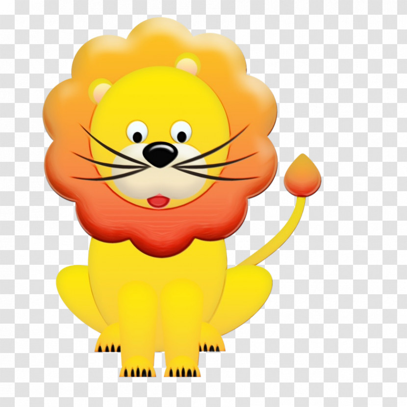 Cartoon Yellow Balloon Lion Animation Transparent PNG