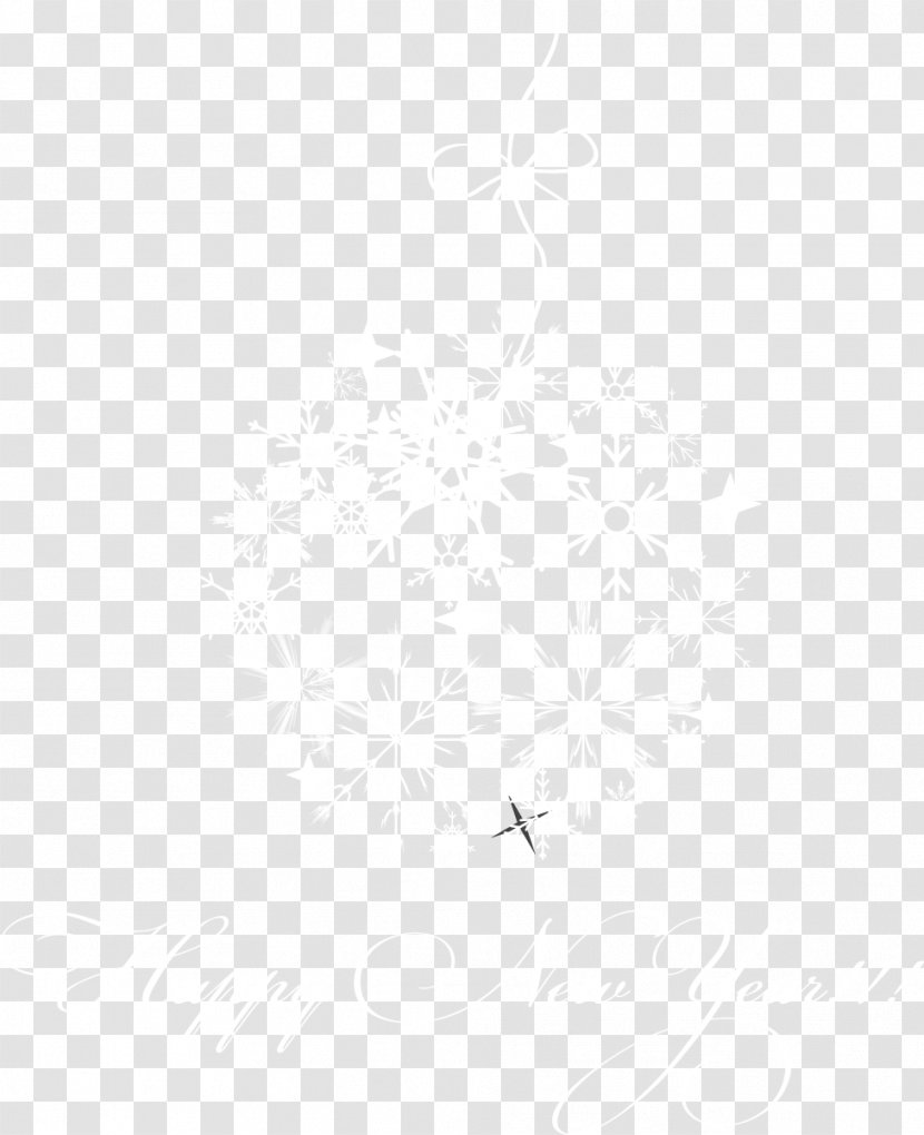 Black And White Christmas Download - Monochrome - Vector Winter Snow Transparent PNG