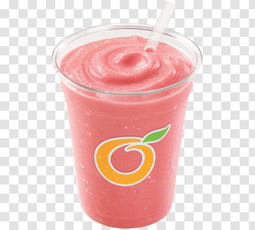 Strawberry Juice Milkshake Smoothie Health Shake Slush - Drink - Orange Transparent PNG