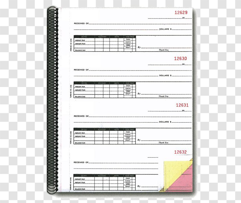 Paper Cash Receipts Journal Petty Money - Text - Car Service Receipt Transparent PNG