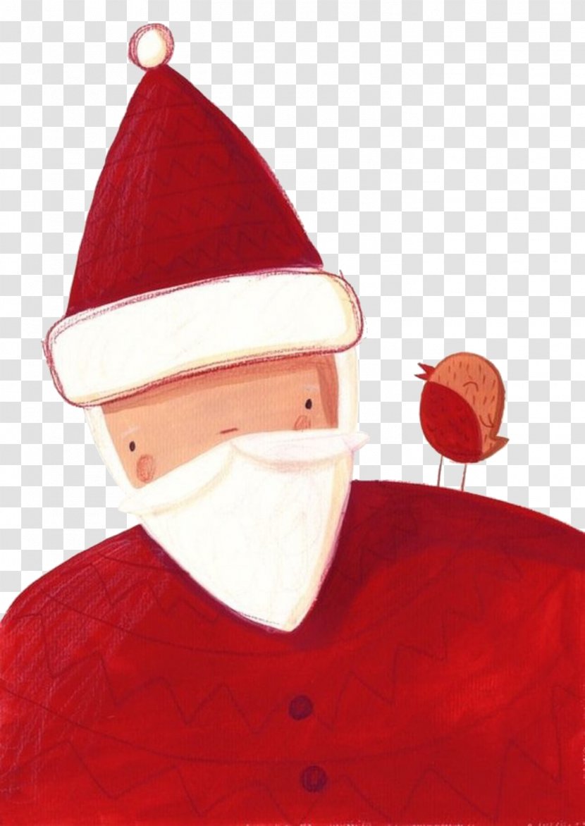Santa Claus Père Noël Rudolph Christmas Illustration - Character - Hand-painted Transparent PNG
