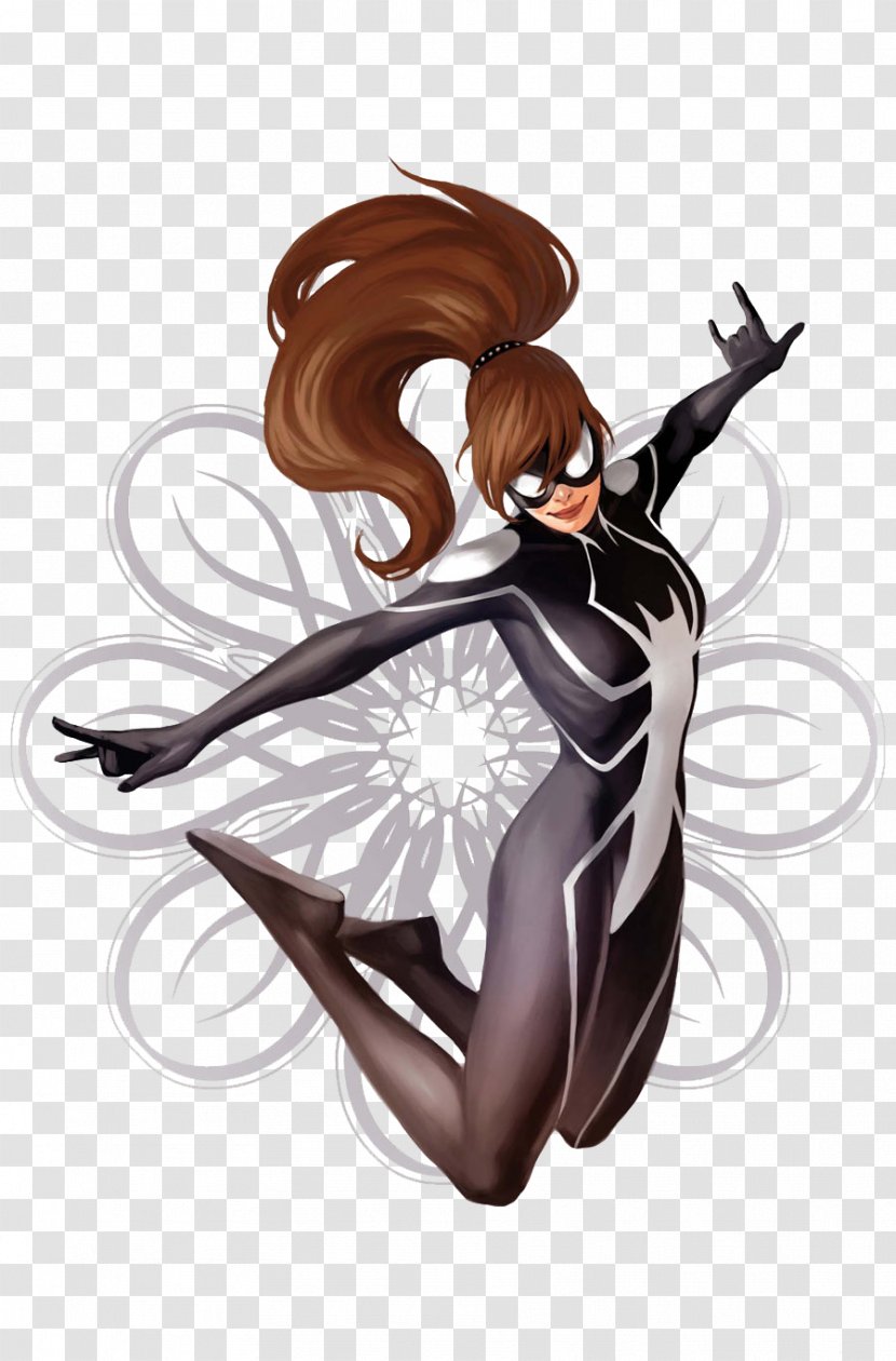 Anya Corazon Spider-Man Marvel: Avengers Alliance Spider-Girl Comic Book - Silhouette - Spider Woman Transparent PNG