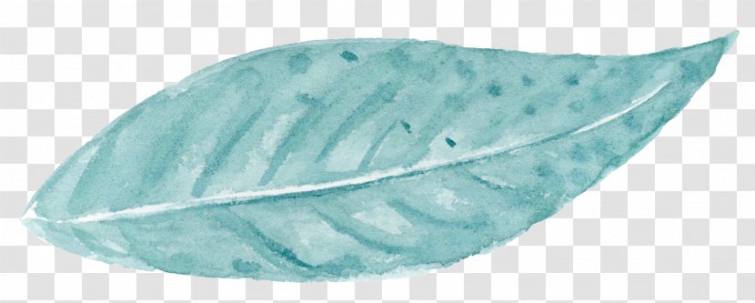 Download Adobe Illustrator Computer File - Aqua - Hand-painted Mint Green Leaves Transparent PNG