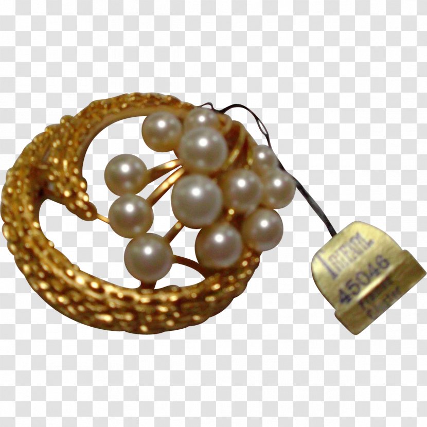 Pearl Earring Brooch Imitation Gemstones & Rhinestones Pin - Gemstone Transparent PNG