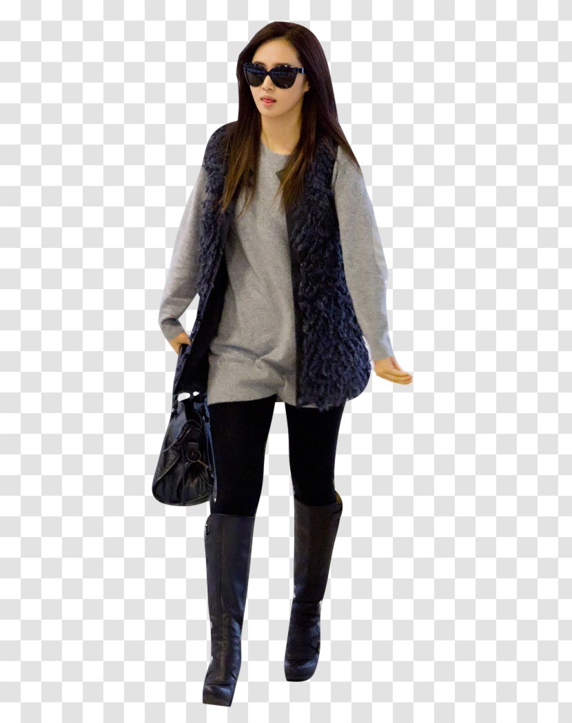Fur Clothing Coat Leggings Outerwear - Fashion Model - Poster Transparent PNG