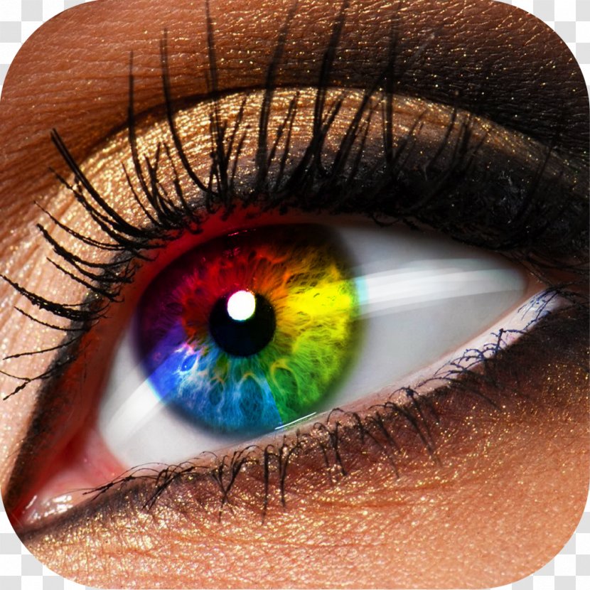 Eye Shadow Cosmetics Makeover Color - Heart - Colorful Eyes Transparent PNG