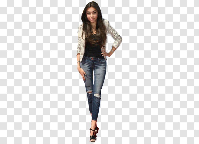 Jeans Waist Denim Leggings - Fashion Model - Madison Beer Transparent PNG
