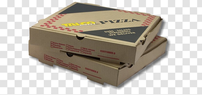 Pizza Box Corrugated Fiberboard Paper - Cardboard Transparent PNG