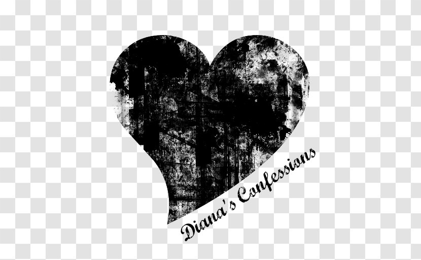 Heart Social Media Grunge - Monochrome Photography - Scoliosis Transparent PNG