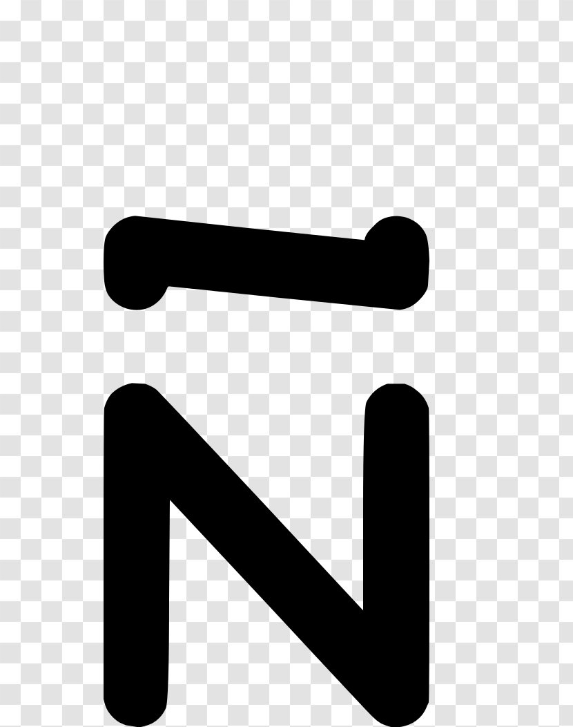 OCR-A Ñ Optical Character Recognition Font - N - Tilde Transparent PNG