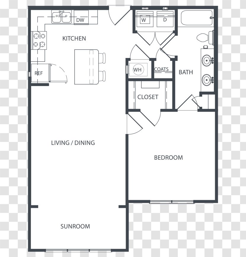 Floor Plan Apartment House Renting Real Estate - Bedroom Transparent PNG
