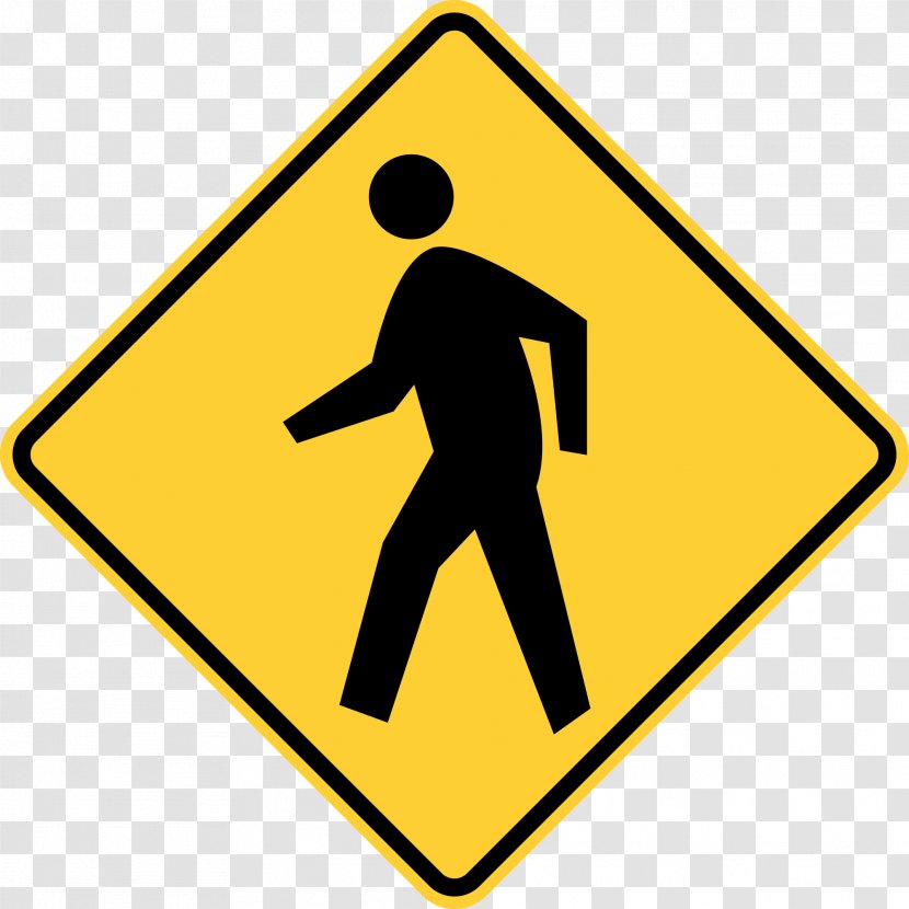 Pedestrian Crossing Traffic Sign Warning Manual On Uniform Control Devices - Light Transparent PNG