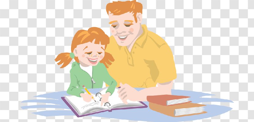 Homework School Student Daughter - Mother And Father Transparent PNG
