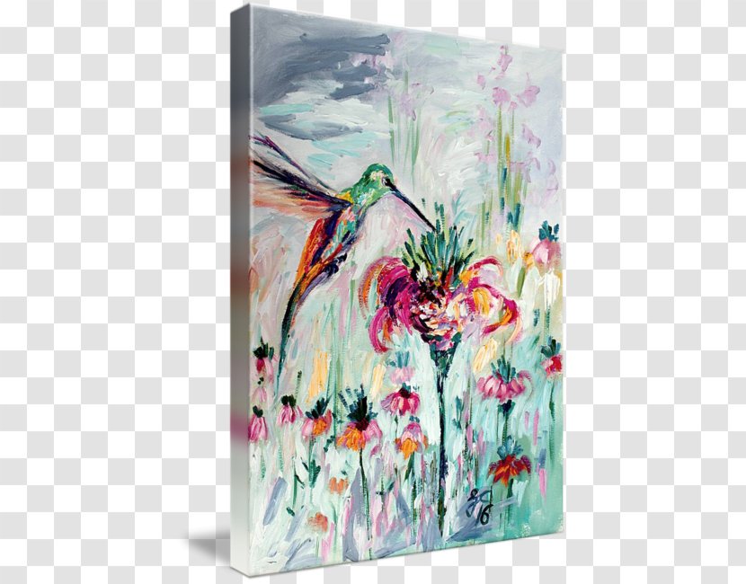 Watercolor Painting Hummingbird Paper Oil - Flower Transparent PNG