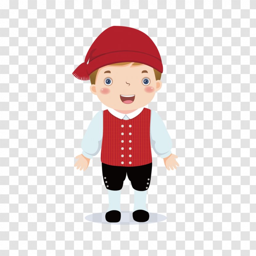 Child Folk Costume Royalty-free Stock Photography - Male - The Little Boy In Red Dress Transparent PNG