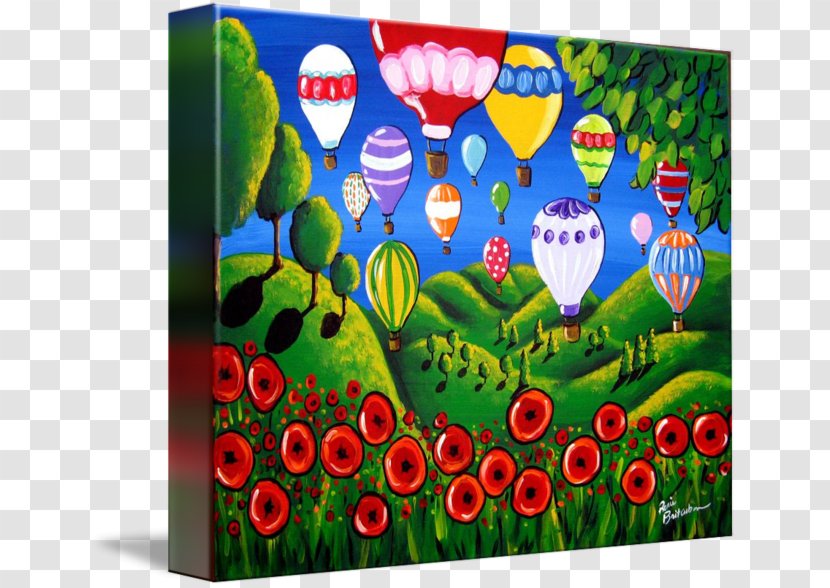 Flower Poppy Gallery Wrap Canvas - Grass Transparent PNG