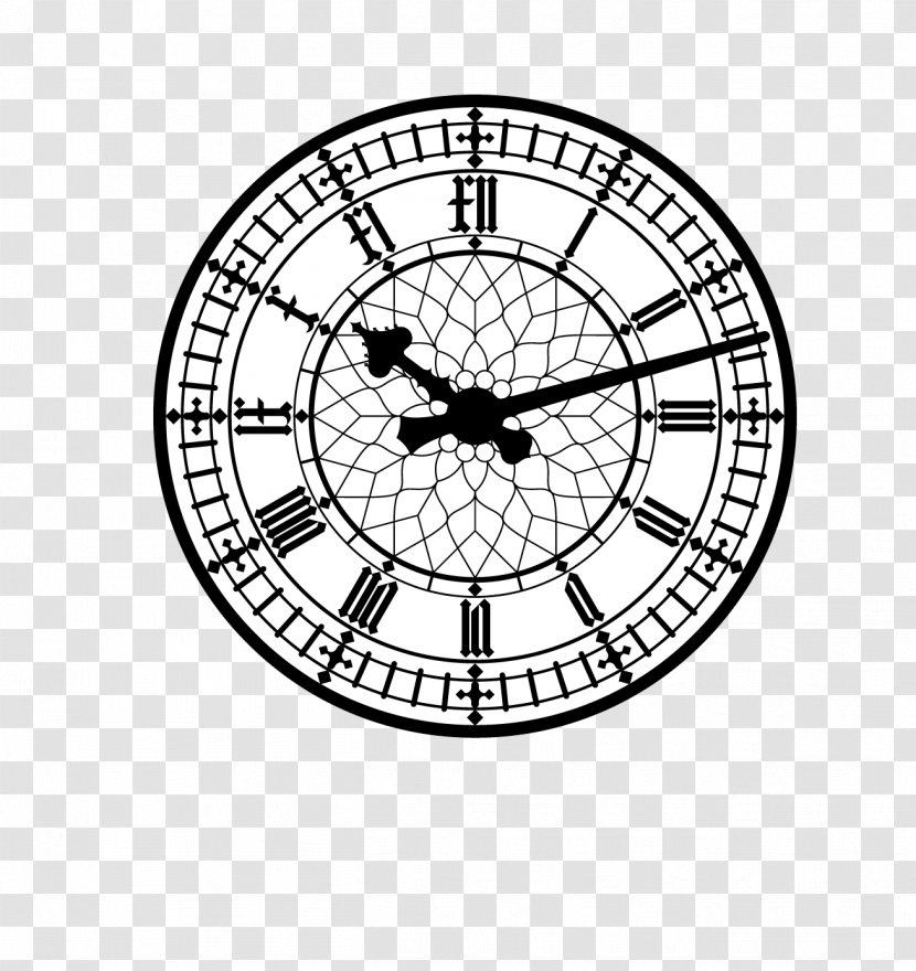 Big Ben Palace Of Westminster Tower Bridge Clock - Cartoon Transparent PNG