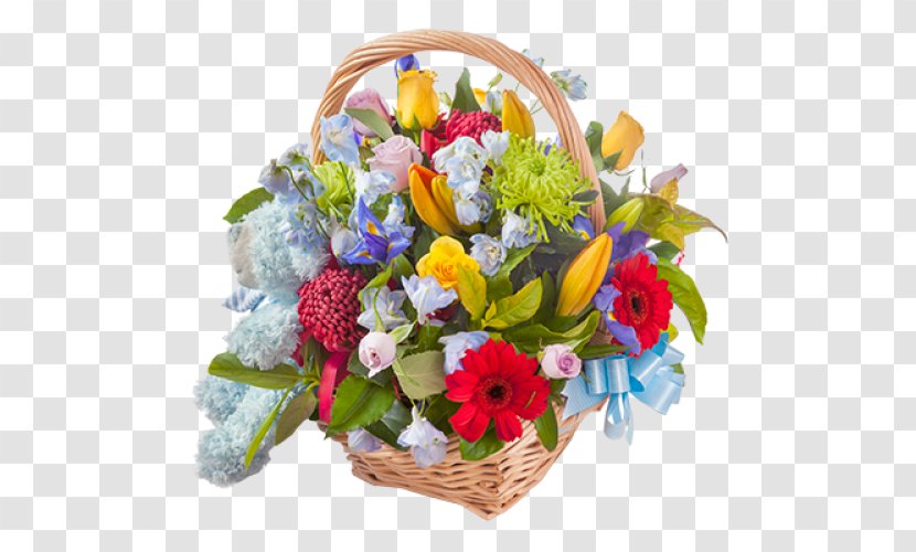 Floral Design Food Gift Baskets Cut Flowers Flower Bouquet - Flowerpot Transparent PNG