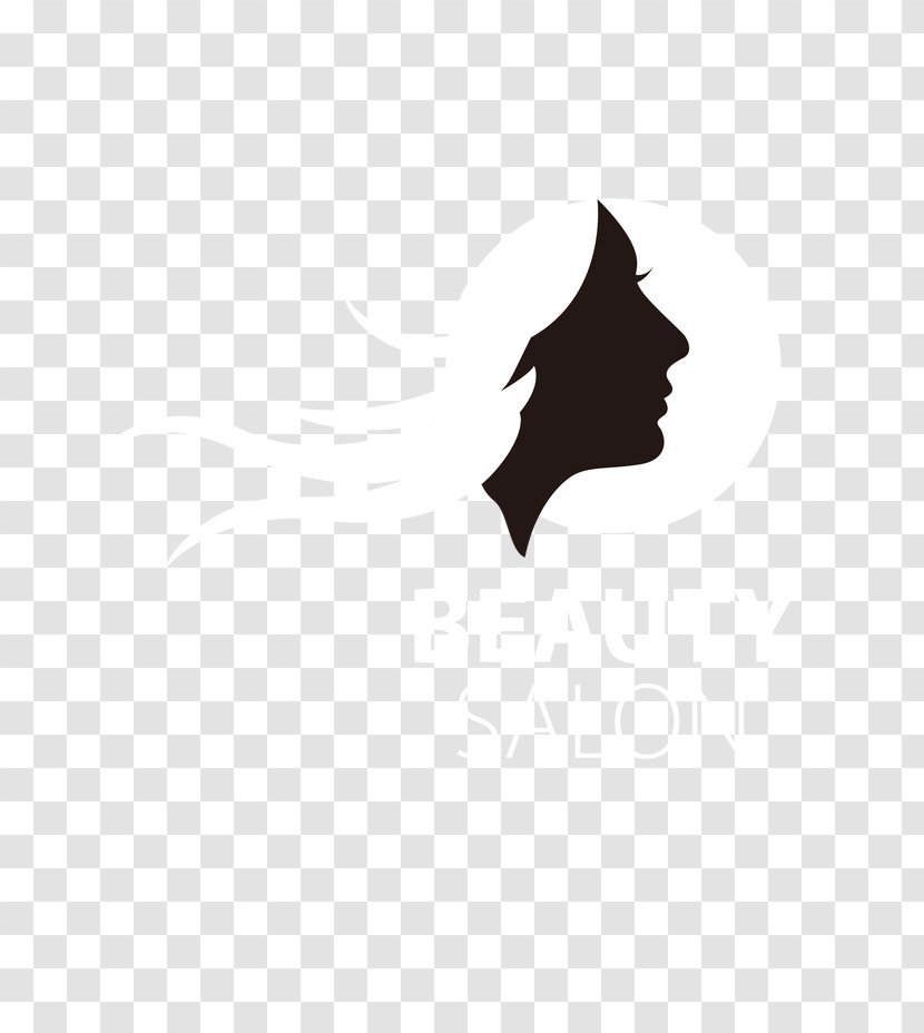 Cat Black And White Pattern - Monochrome Photography - Long-haired Woman With Beauty Salon Logo Vector Material Transparent PNG