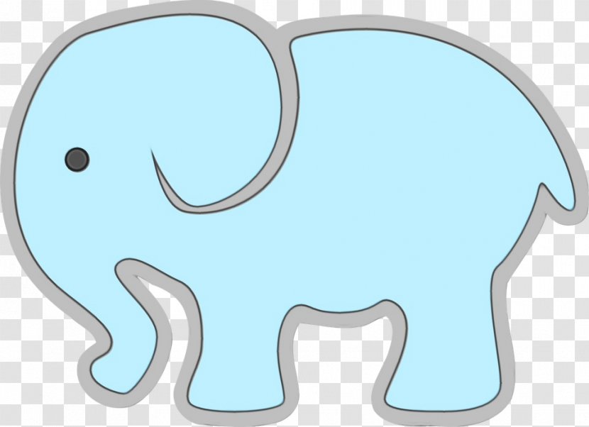 Indian Elephant - Watercolor - Animal Figure Transparent PNG
