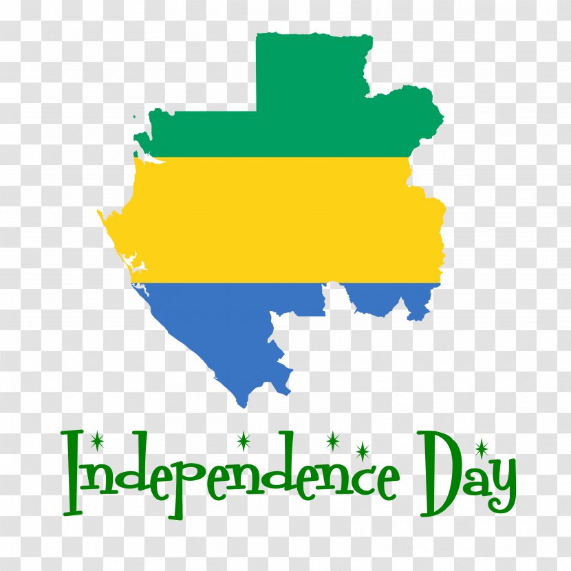 Independence Day Gabon. - Blank Map - Logo Transparent PNG