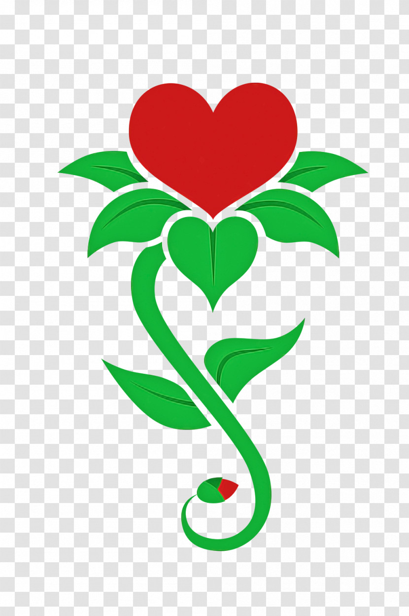 Green Leaf Plant Flower Heart Transparent PNG