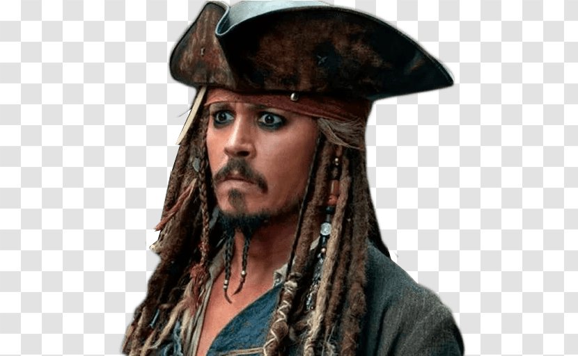 Jack Sparrow Johnny Depp Pirates Of The Caribbean: Curse Black Pearl Scene - Facial Hair Transparent PNG