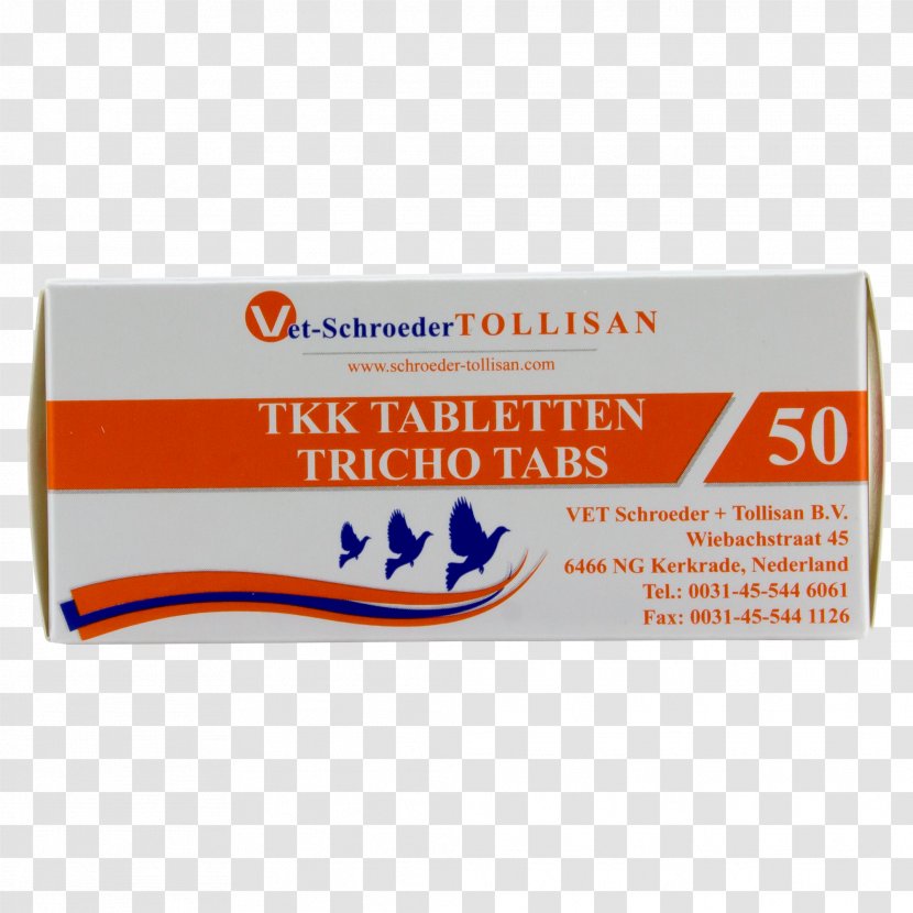 VET Schroeder + Tollisan B.V. Tablet Ronidazole Trichomoniasis Columbidae - Kerkrade Transparent PNG