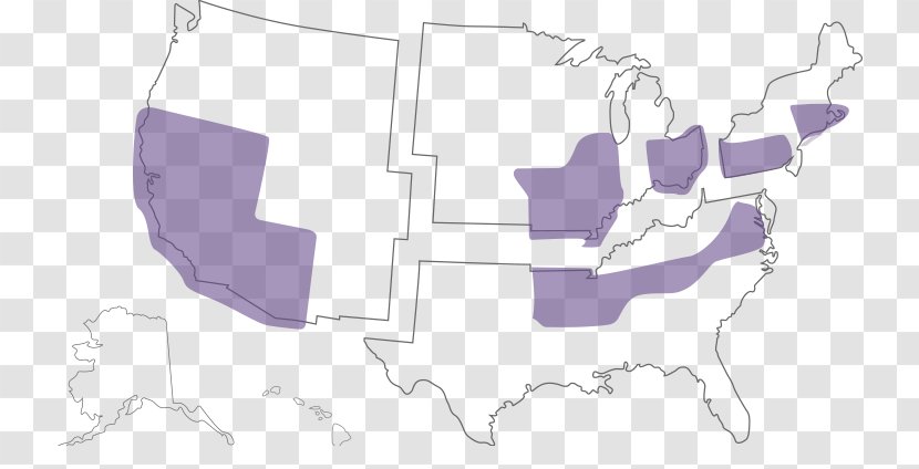 Map United States Infection Rate HIV - Purple - Prevent Transparent PNG