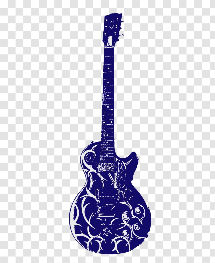 Musical Instrument Guitar Illustration - Silhouette - Vector Transparent PNG