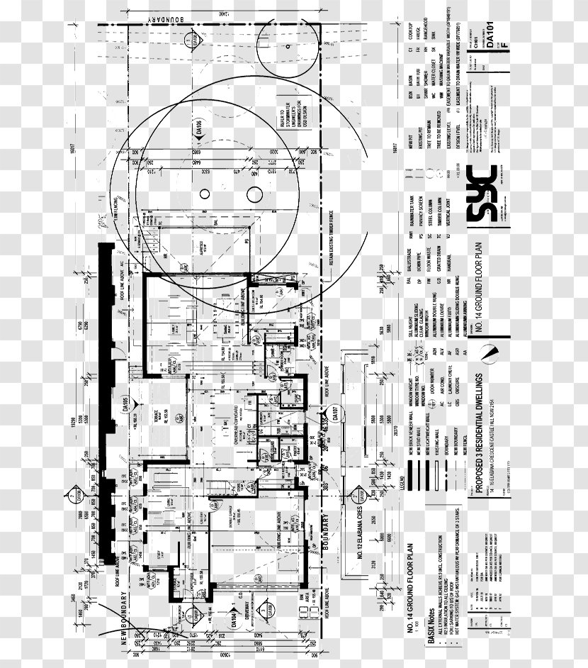 Floor Plan Architecture Technical Drawing Sketch - Residential Area - Design Transparent PNG