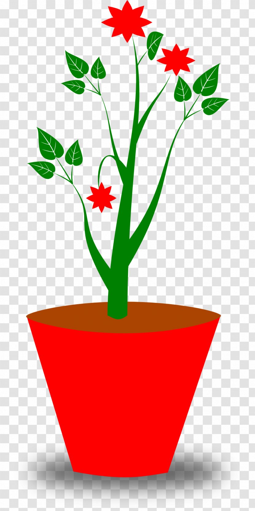 Flowerpot Clip Art Vector Graphics Image - Plant - Flower Transparent PNG