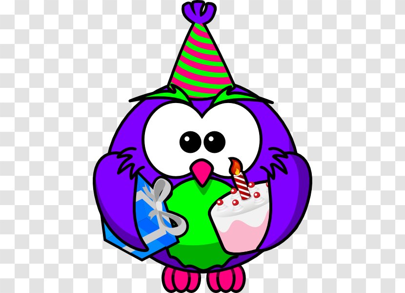 Owl Bird Cartoon Clip Art - Artwork - Baby Birthday Clipart Transparent PNG