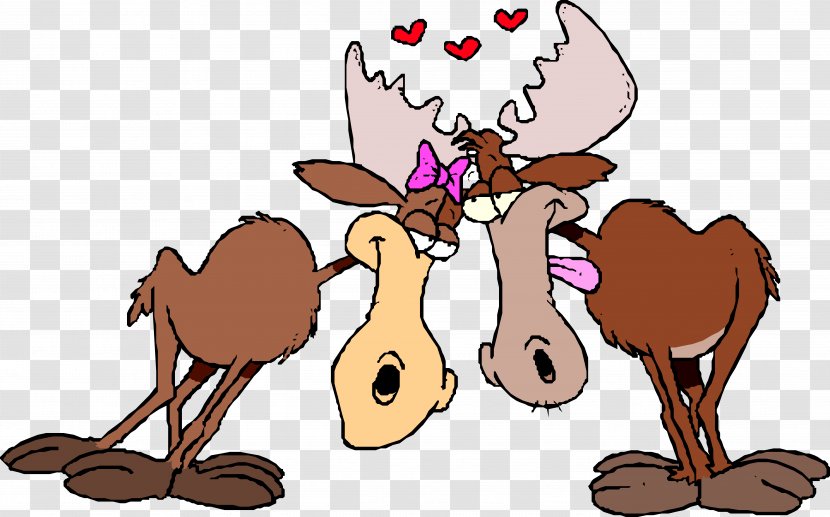 Moose Drawing Deer Valentine's Day Clip Art - Watercolor - Clarabelle Cow Transparent PNG