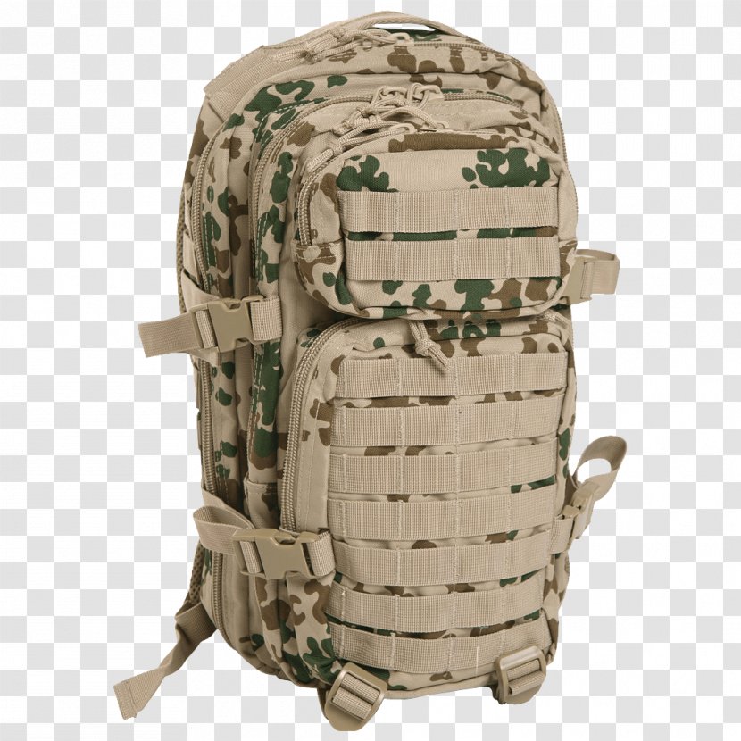 United States Backpack Military Bag MOLLE - Flecktarn - Image Transparent PNG