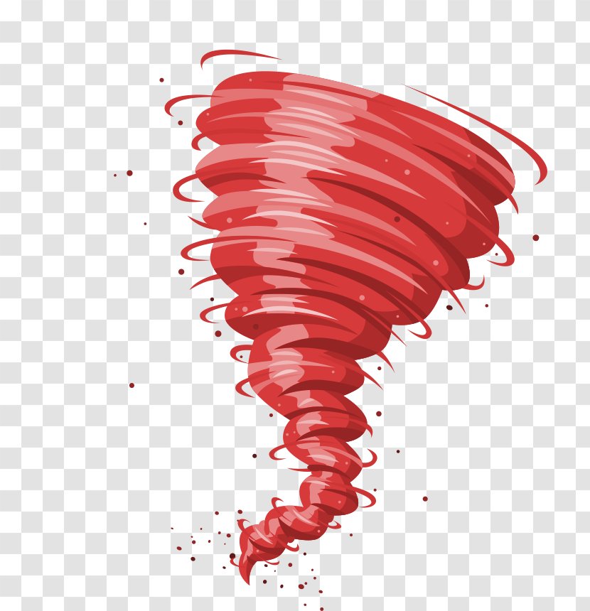 Tornado Cartoon Illustration - Heart - Red Transparent PNG