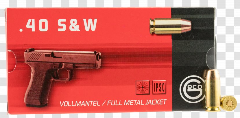 .40 S&W Ammunition Firearm Full Metal Jacket Bullet Smith & Wesson - Rws Transparent PNG