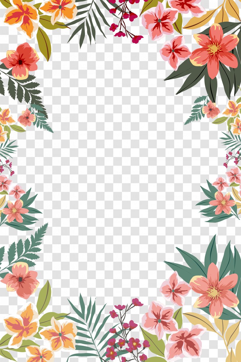 Flower Paper Clip Art - Pattern - Summer Border Shape Transparent PNG