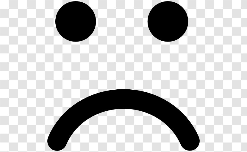 Frown Face Sadness Clip Art - Black Transparent PNG