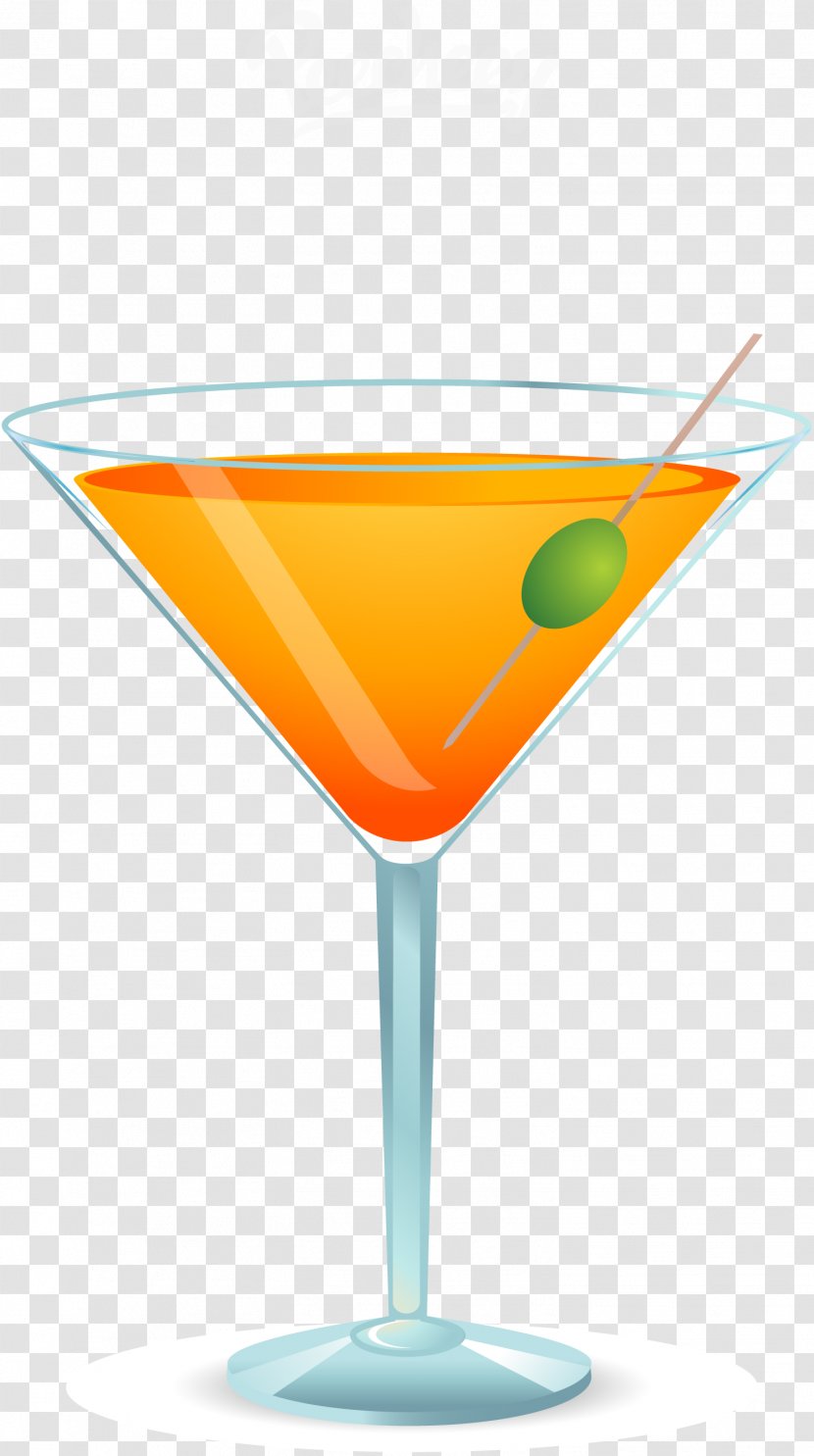 Cocktail Martini Orange Juice Clip Art - Free Content - Vector Transparent PNG