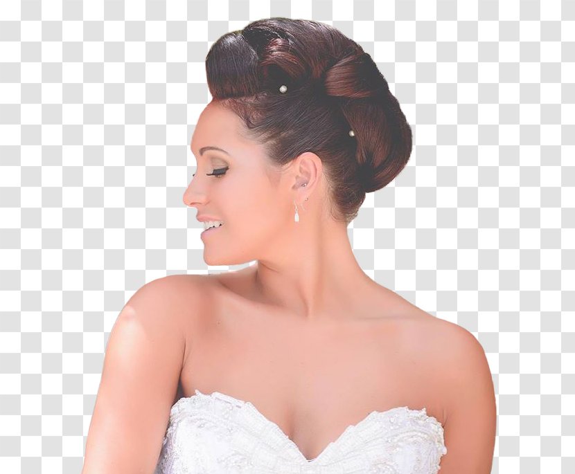Headpiece Chignon Bun Bride Wedding Dress - Heart Transparent PNG
