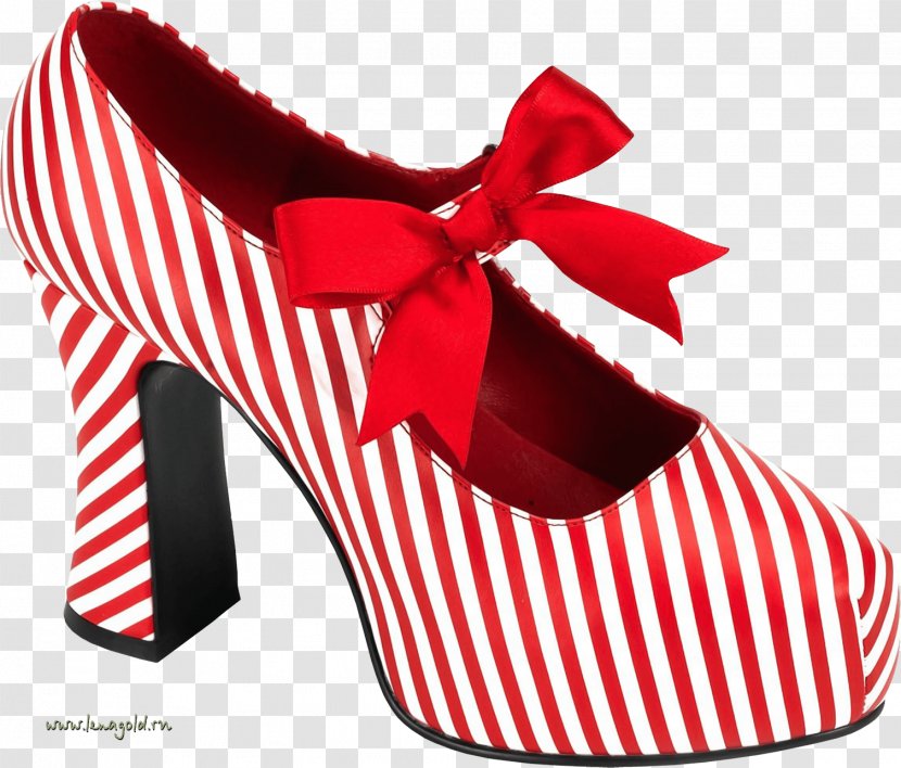 Candy Cane Pointe Shoe Mary Jane - High Heeled Footwear - Women Shoes Image Transparent PNG