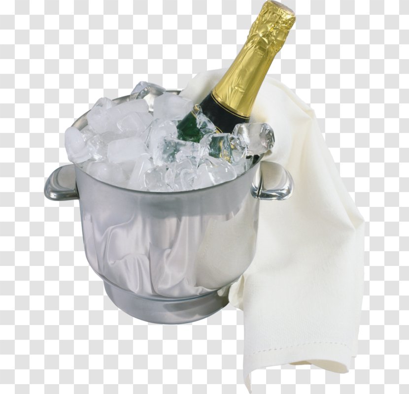 Champagne Sparkling Wine Beer Bottle - Cup - Ice Glass Transparent PNG